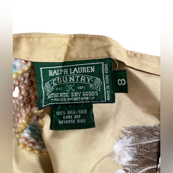 Ralph Lauren Indian Polo Country silk Wrap Skirt Southwestern Tribal Aztec Sz:8 - Picture 7 of 7